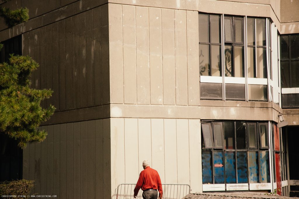 Man Walking on Roosevelt Island