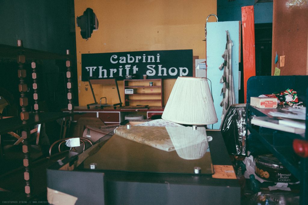 Thrift Shop window on Roosevelt Island